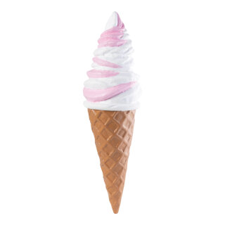 Soft ice cream out of styrofoam     Size: 50cm    Color: white/pink