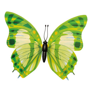 Butterfly out of plastic, with hanger     Size: 21x30cm    Color: green