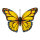 Butterfly out of plastic, with hanger     Size: 21x30cm    Color: yellow