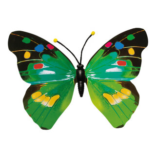 Butterfly out of plastic, with hanger     Size: 35x50cm    Color: green/multicoloured