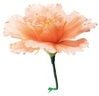 Blossom out of fabric, with short stem, flexible     Size: Ø40cm, stem:18cm    Color: peach-coloured