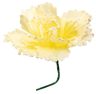 Blossom out of fabric, with short stem, flexible     Size: Ø40cm, stem:18cm    Color: yellow