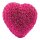 Rosenherz 3D, aus Styropor/Schaumstoff     Groesse: 25cm    Farbe: pink