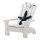 Beach chairs with decoration 4 pcs./set, out of wood     Size: 9x9x7cm    Color: white/blue