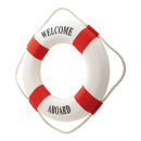 Life buoy with rope styrofoam covered with cotton...