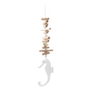 Hanger with seahorse and shells out of wood     Size:...