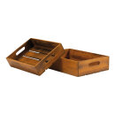 Wooden boxes in set 2-fold,, nested     Size: 40x30x10cm,...