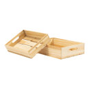 Wooden boxes in set 2-fold,, nested     Size: 40x30x10cm,...