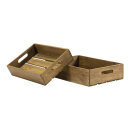 Wooden boxes in set 2-fold,, nested     Size: 40x30x10cm,...