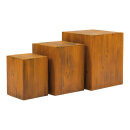 Wooden pedestals in set 3-fold, out of fir wood, open at...