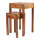 Wooden tables in set 2-fold, out of redwood     Size: 40x40cm - height 70cm and 30x30cm - height 50cm    Color: brown