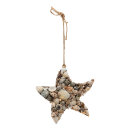 Sea star out of MDF, with real shells     Size: 20x2cm,...