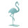 Flamingo on base plate out of MDF     Size: 85x45cm, thickness: 12mm    Color: light blue