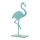 Flamingo auf Bodenplatte aus MDF     Groesse: 50x25cm, Dicke: 12mm    Farbe: mint