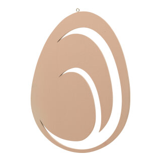 Egg with hanger out of plywood     Size: 30x22cm, thickness: 8mm    Color: rose