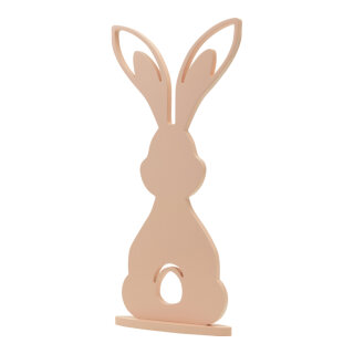 Hase auf Bodenplatte aus MDF     Groesse: 45x22cm, Dicke12mm    Farbe: rosa