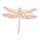 Libelle aus Sperrholz, mit Hänger     Groesse: 20x15cm, Dicke 8mm    Farbe: rosa