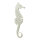 Sea horse out of MDF, with hanger     Size: 40x13cm, thickness: 6mm    Color: white