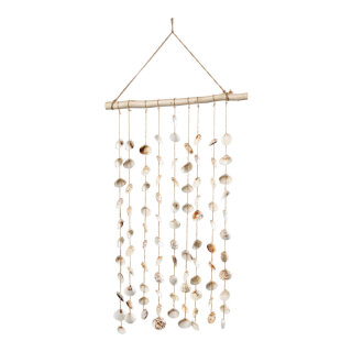 Curtain with real shells, with hanger     Size: 50x90cm    Color: natural-coloured