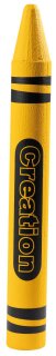 Wax crayon out of styrofoam, self-standing     Size: 80x9cm    Color: yellow/black