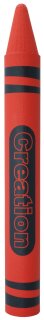 Wax crayon out of styrofoam, self-standing     Size: 80x9cm    Color: red/black