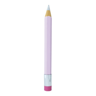 Bleistift mit Radierer aus Styropor, selbststehend     Groesse: 93x7,5cm    Farbe: pink/silber     #