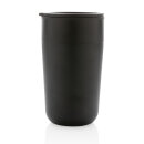 GRS recycelte PP und Stainless Steel Tasse mit Griff Farbe: schwarz