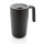 GRS recycelte PP und Stainless Steel Tasse mit Griff Farbe: schwarz