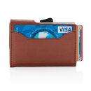 C-Secure RFID Kartenhalter und Geldbörse Farbe: braun, silber