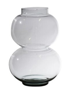 Vase Round Duo Mundgeblasen Recycelt H25cm D16cm