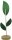 Filzblatt  XL 3-Blätter 190x60cm Farbe: Dunkelgrün mit Abnähern