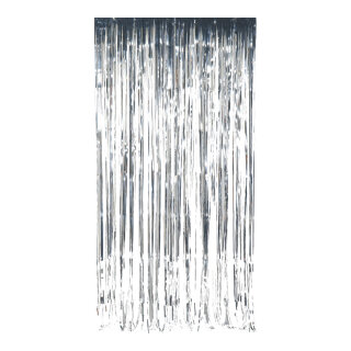 Fadenvorhang Metallfolie     Groesse:100x200cm    Farbe:silber   Info: SCHWER ENTFLAMMBAR