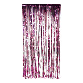 Fadenvorhang Metallfolie     Groesse:100x200cm    Farbe:cerise   Info: SCHWER ENTFLAMMBAR