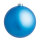 Weihnachtskugeln, blau matt      Groesse:Ø 6cm, 12 Stk./Blister   Info: SCHWER ENTFLAMMBAR