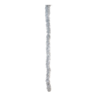Tinsel garland  - Material: foil thickness: 6 PLY - Color: silver - Size: Ø 15cm X 300cm