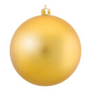 Christmas ball matt gold 12 pcs./blister made of plastic...