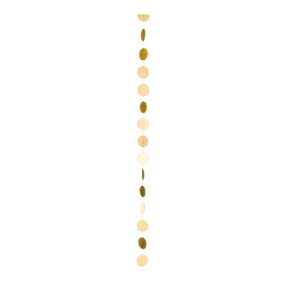 Papiergirlande 20 Elemente, Glanz/Glitzer-Mix     Groesse: 180cm, Ø5cm    Farbe: gold