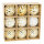 Christmas ball ornaments 9 pcs. - Material: made of plastic - Color: white/gold - Size: 8cm