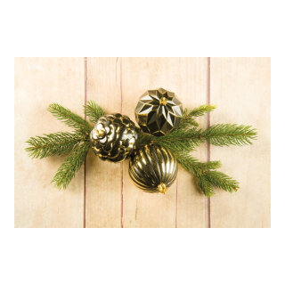 Christmas ball ornaments 9 pcs. - Material: made of plastic - Color: black/gold - Size: 8cm