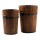 Buckets 2 pcs., out of fir wood, nested     Size: 40x30cm, 35x25cm    Color: brown
