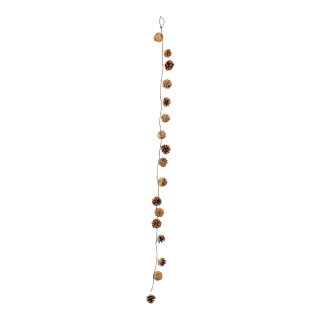 Tannenzapfengirlande aus Naturmaterial, zum Hängen, biegsam     Groesse: 150cm    Farbe: braun