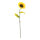 Sonnenblume aus Kunststoff/Kunstseide, 2 Blätter     Groesse: 100cm, Blüte: Ø 26cm    Farbe: gelb/grün
