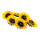 Sonnenblumenblüten 6 Stk./Btl., aus Kunstseide     Groesse:Ø 14cm    Farbe:gelb