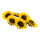 Sonnenblumenblüten 6 Stk./Btl., aus Kunstseide     Groesse: Ø 14cm    Farbe: gelb