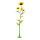 Sonnenblume 3-fach, aus Kunststoff/Kunstseide, 2-teilig, 7 Blätter, Plastikfuß: 17x17cm     Groesse: 150cm, Blüte: Ø26cm, Ø18cm, Ø16cm    Farbe: gelb/grün