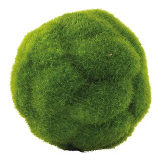 Moosball aus Styropor/Kunststoff, beflockt     Groesse: 8cm    Farbe: grün