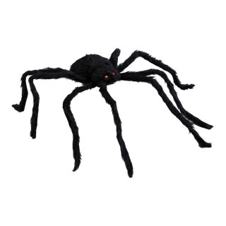 Spinne aus Styropor/Polyester, biegsam     Groesse: 60x20cm    Farbe: schwarz