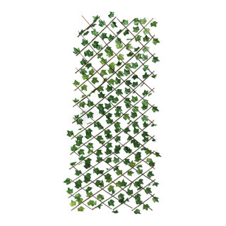 Fence with ivy leaves out of willow wood/artificial silk     Size: 120x200cm    Color: brown/green