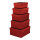 Geschenkboxen 5 Stk./Set,, rechteckig, ineinander passend     Groesse: 22x19x10cm, 20,5x17x9cm & 19x15,5x8cm, 17,5x14x7cm, 16x12x6cm    Farbe: rot