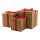Geschenkboxen 3 Stk./Set,, mit Satinschleife, ineinander passend     Groesse: 30x30x30cm,25x25x25cm, 20x20x20cm    Farbe: gold/rot